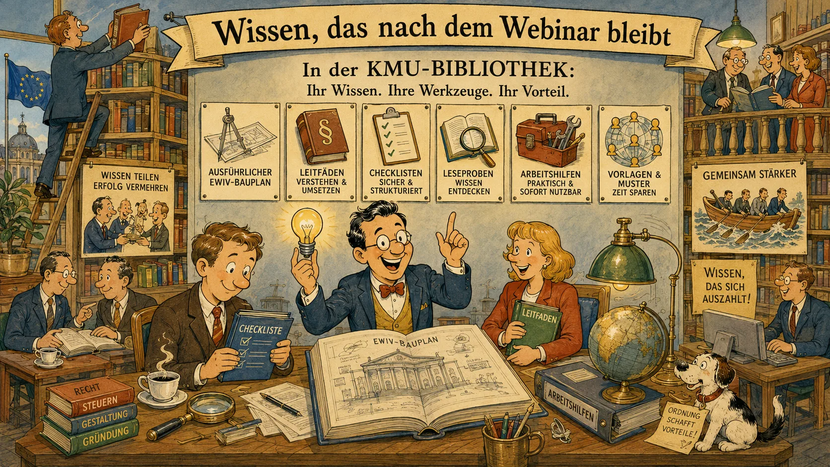 Wissen, das nach dem Webinar bleibt - KMU-BIBLIOTHEK